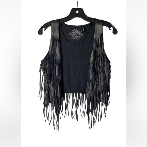 Guess Jackets & Blazers - 💫Guess Blue Fringe Vest💫